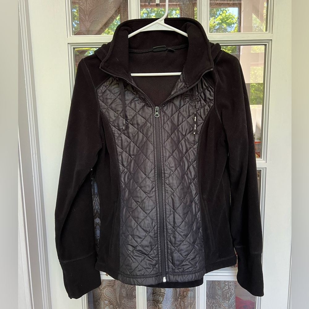 Fila Polyester Fleece/Puffer Zip Up Jacket